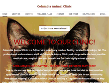 Tablet Screenshot of columbiaanimalclinic.com